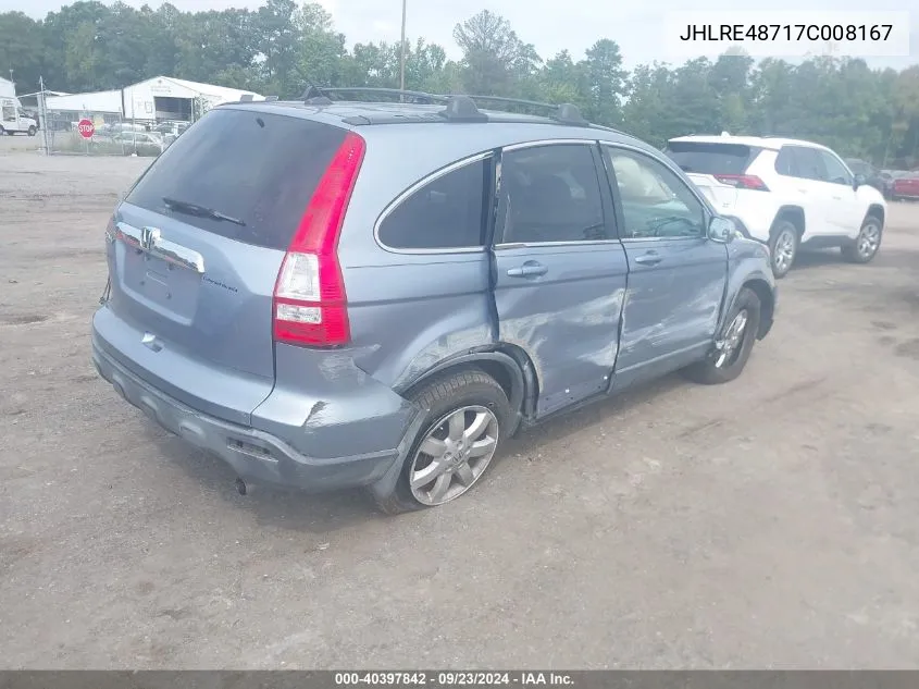 JHLRE48717C008167 2007 Honda Cr-V Ex-L