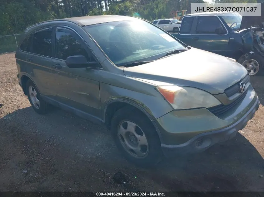 2007 Honda Cr-V Lx VIN: JHLRE483X7C071037 Lot: 40416294