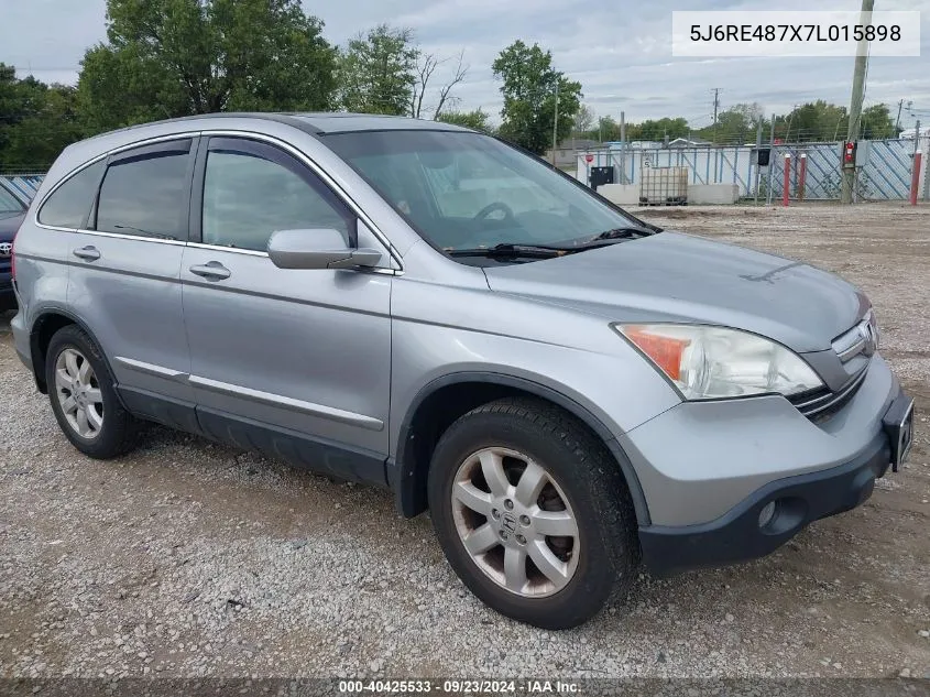 2007 Honda Cr-V Ex-L VIN: 5J6RE487X7L015898 Lot: 40425533