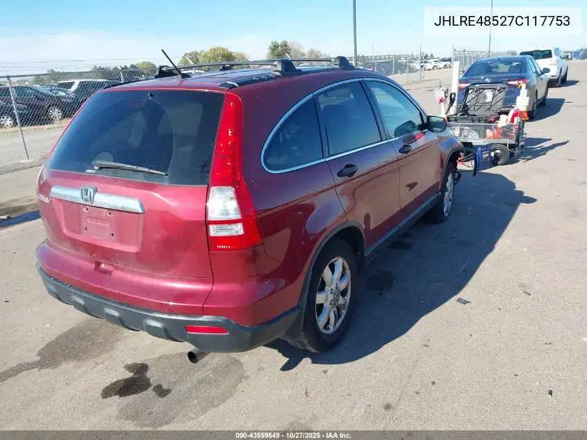 JHLRE48527C117753 2007 Honda Cr-V Ex
