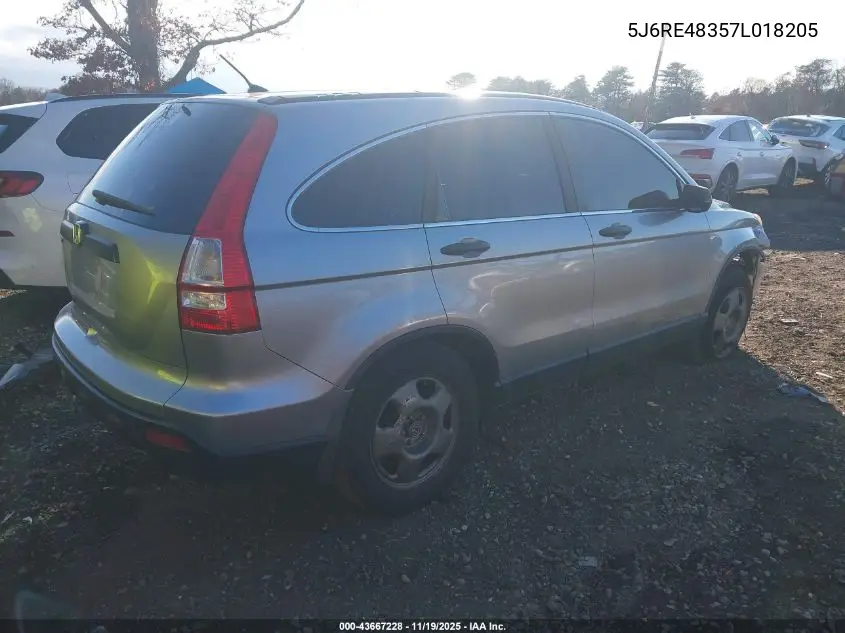 5J6RE48357L018205 2007 Honda Cr-V Lx