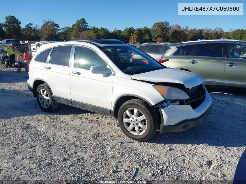 JHLRE487X7C059800 2007 Honda Cr-V Ex-L