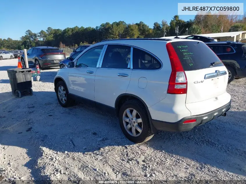 JHLRE487X7C059800 2007 Honda Cr-V Ex-L