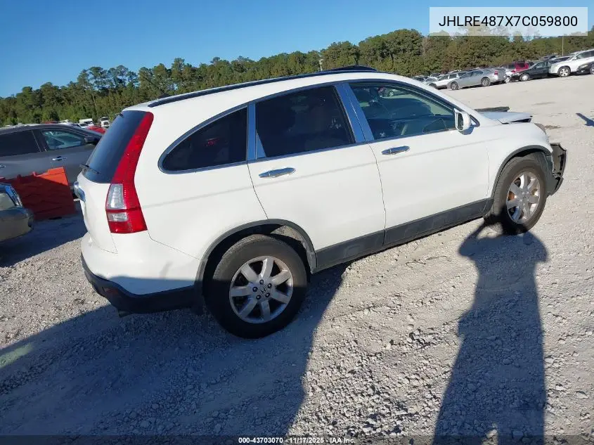 JHLRE487X7C059800 2007 Honda Cr-V Ex-L