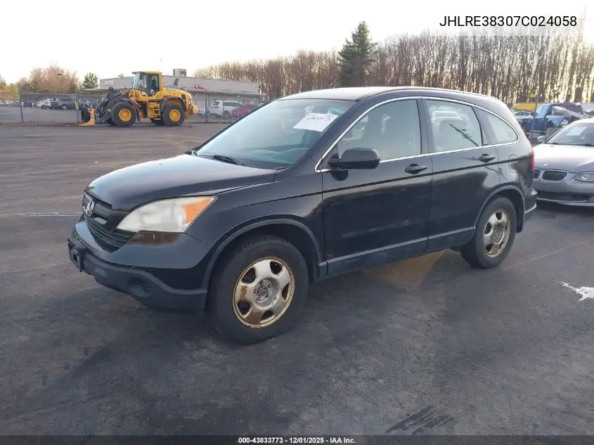 JHLRE38307C024058 2007 Honda Cr-V Lx