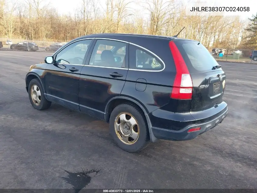 JHLRE38307C024058 2007 Honda Cr-V Lx
