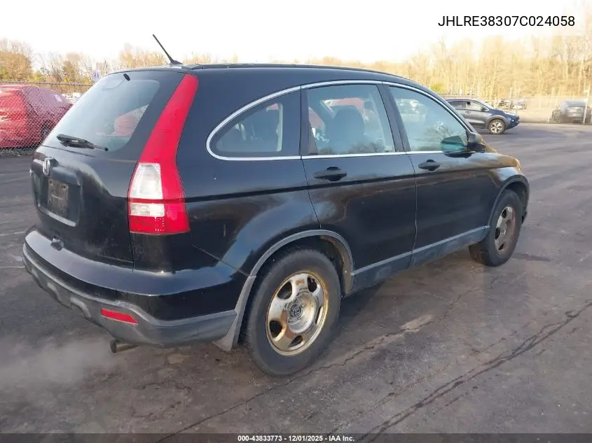 JHLRE38307C024058 2007 Honda Cr-V Lx