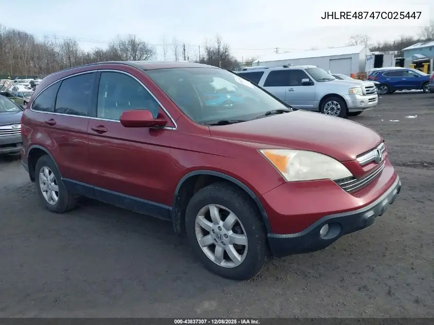 JHLRE48747C025447 2007 Honda Cr-V Ex-L