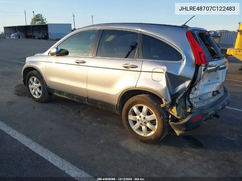 JHLRE48707C122483 2007 Honda Cr-V Ex-L