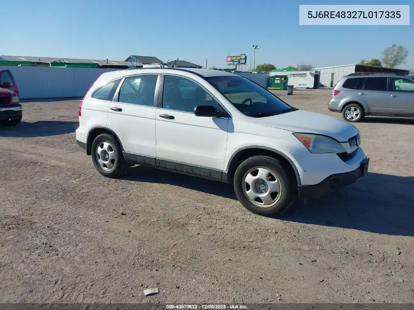 5J6RE48327L017335 2007 Honda Cr-V Lx