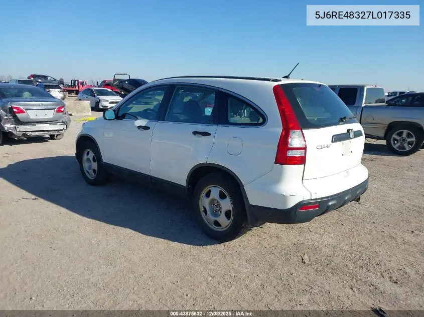 5J6RE48327L017335 2007 Honda Cr-V Lx