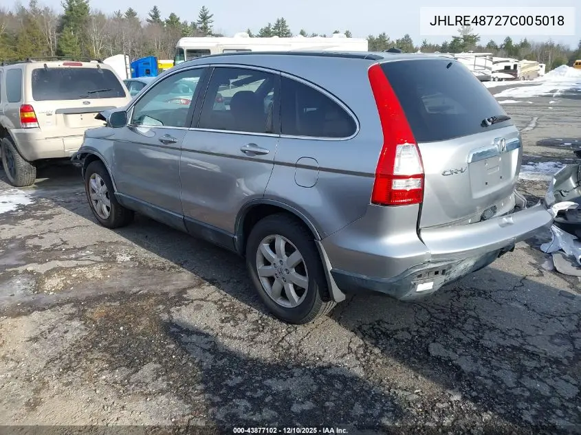 JHLRE48727C005018 2007 Honda Cr-V Ex-L