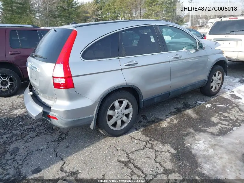JHLRE48727C005018 2007 Honda Cr-V Ex-L