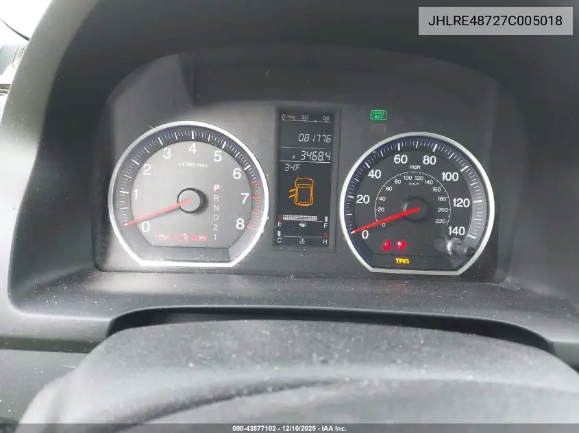 JHLRE48727C005018 2007 Honda Cr-V Ex-L