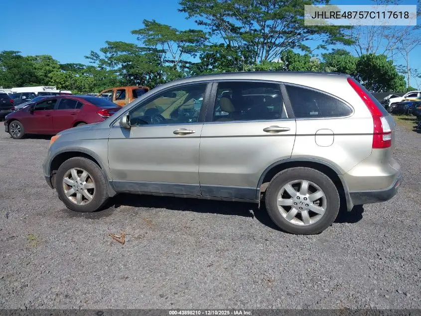 JHLRE48757C117618 2007 Honda Cr-V Ex-L
