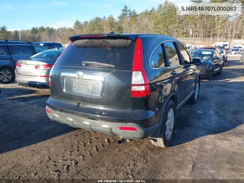 5J6RE48707L000083 2007 Honda Cr-V Ex-L