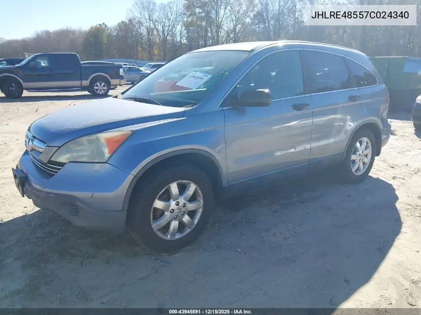 JHLRE48557C024340 2007 Honda Cr-V Ex