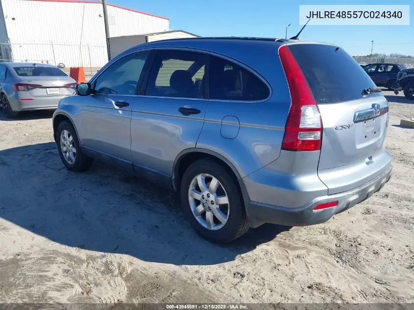 JHLRE48557C024340 2007 Honda Cr-V Ex
