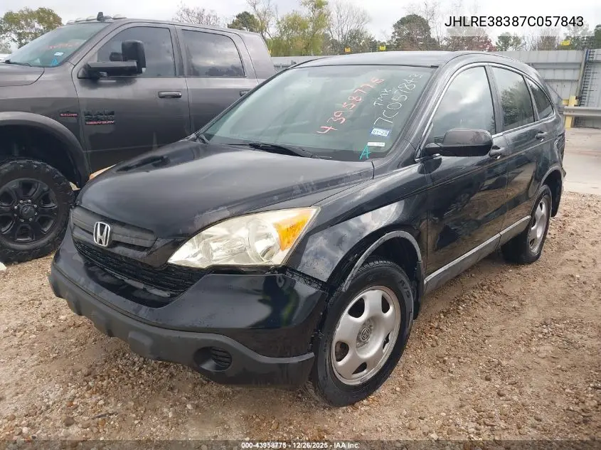 JHLRE38387C057843 2007 Honda Cr-V Lx