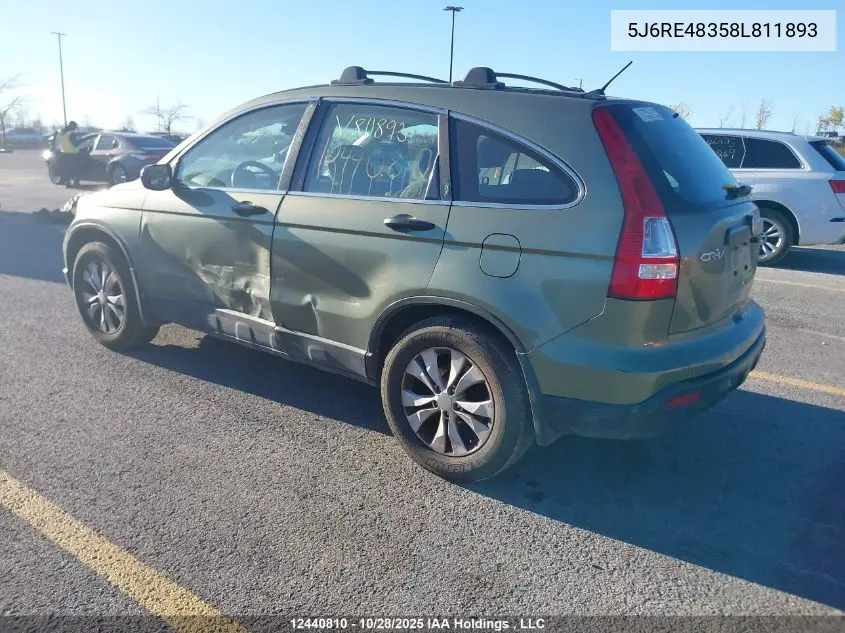5J6RE48358L811893 2008 Honda Cr-V