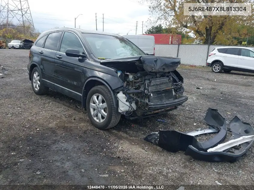 5J6RE487X8L813304 2008 Honda Cr-V Exl
