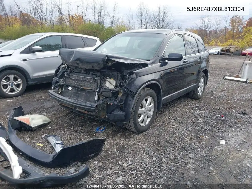 5J6RE487X8L813304 2008 Honda Cr-V Exl