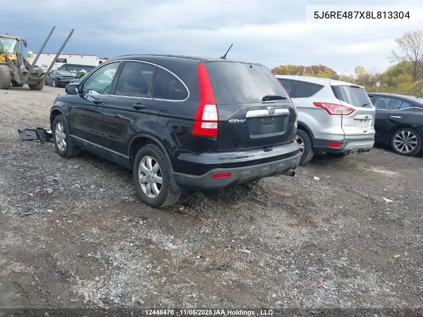 5J6RE487X8L813304 2008 Honda Cr-V Exl