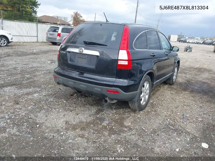 5J6RE487X8L813304 2008 Honda Cr-V Exl