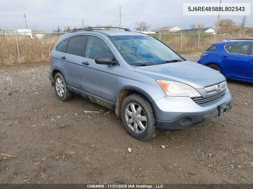 5J6RE48588L802543 2008 Honda Cr-V Ex