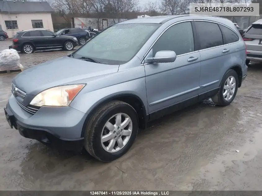 5J6RE48718L807293 2008 Honda Cr-V Ex-L