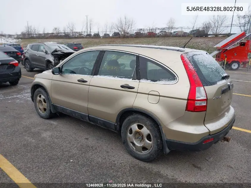 5J6RE48328L802780 2008 Honda Cr-V Lx