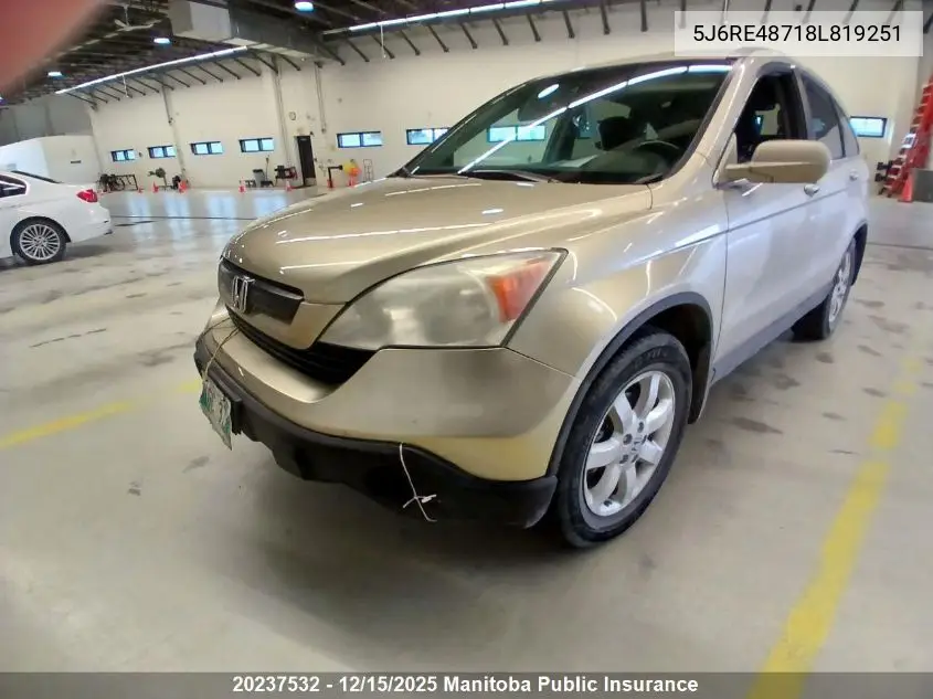 5J6RE48718L819251 2008 Honda Cr-V Ex-L
