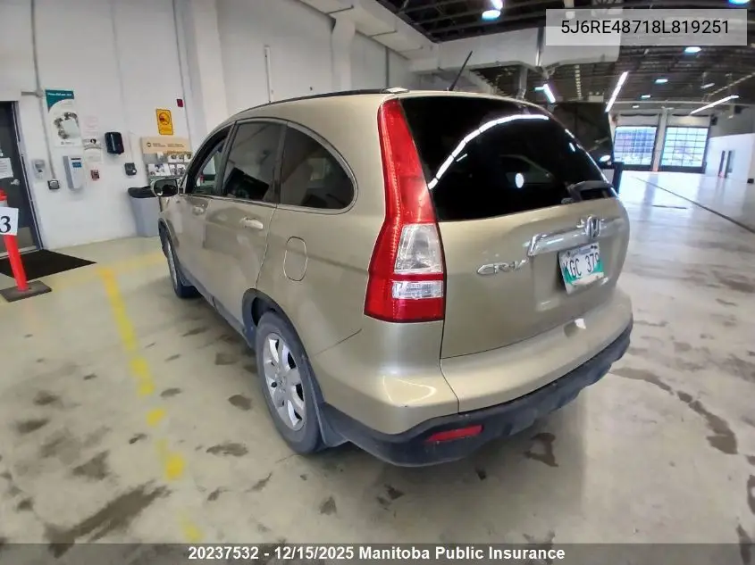 5J6RE48718L819251 2008 Honda Cr-V Ex-L