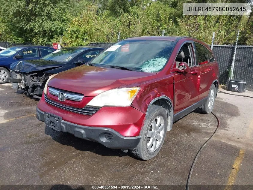 JHLRE48798C052645 2008 Honda Cr-V Ex-L