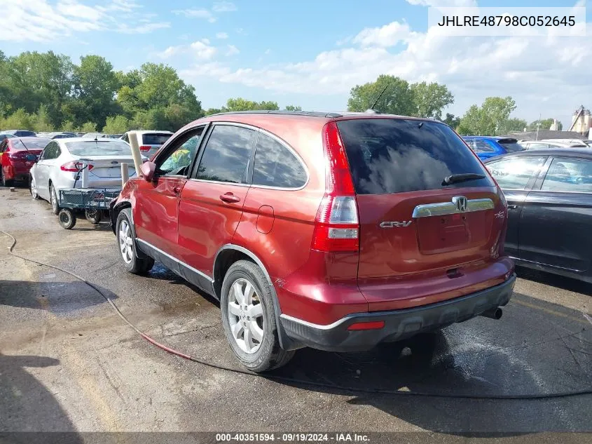 JHLRE48798C052645 2008 Honda Cr-V Ex-L