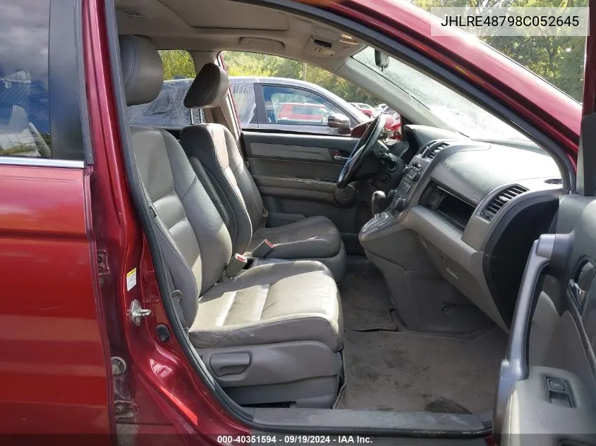 JHLRE48798C052645 2008 Honda Cr-V Ex-L