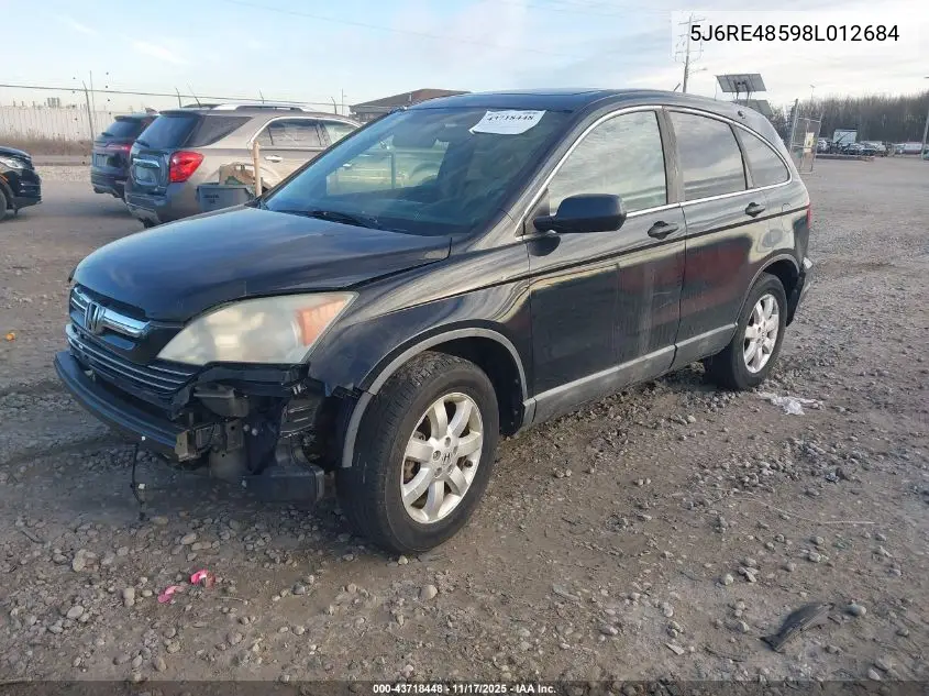 5J6RE48598L012684 2008 Honda Cr-V Ex