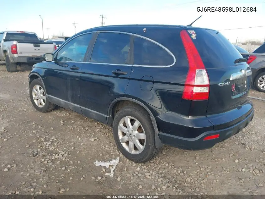 5J6RE48598L012684 2008 Honda Cr-V Ex