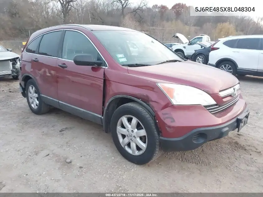 5J6RE485X8L048304 2008 Honda Cr-V Ex