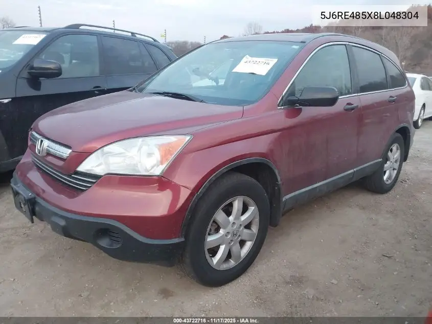 5J6RE485X8L048304 2008 Honda Cr-V Ex