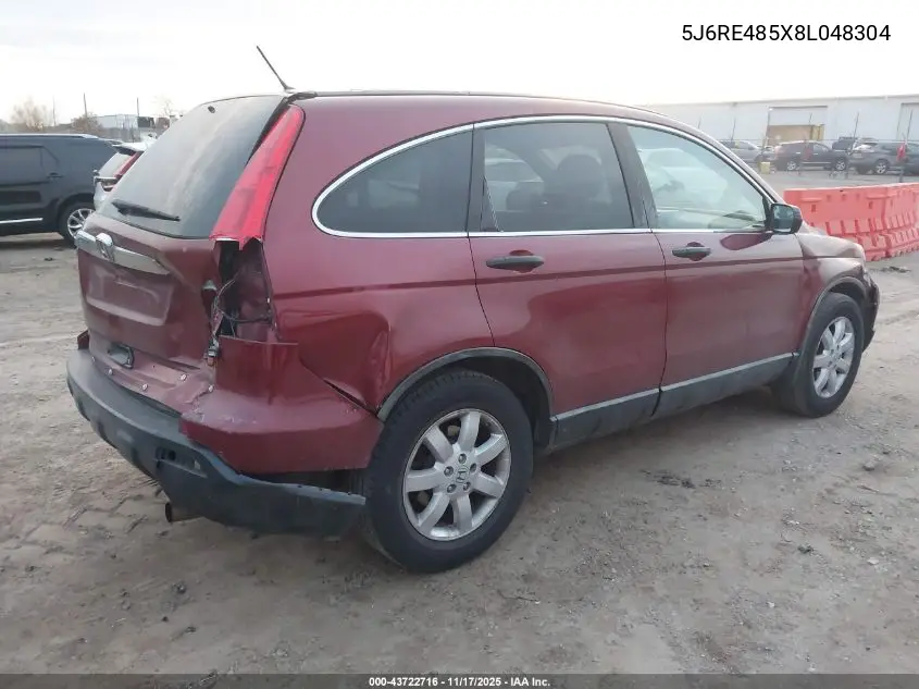5J6RE485X8L048304 2008 Honda Cr-V Ex
