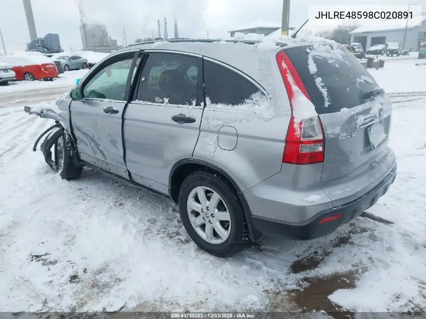 JHLRE48598C020891 2008 Honda Cr-V Ex