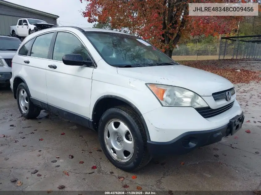 JHLRE48348C009456 2008 Honda Cr-V Lx