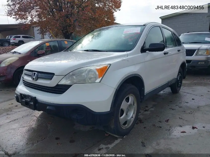 JHLRE48348C009456 2008 Honda Cr-V Lx