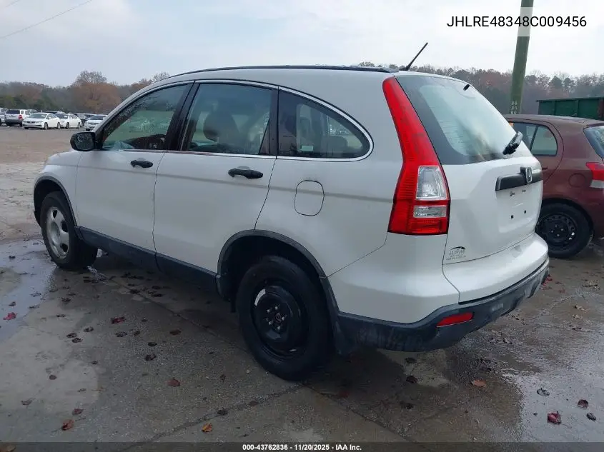 JHLRE48348C009456 2008 Honda Cr-V Lx