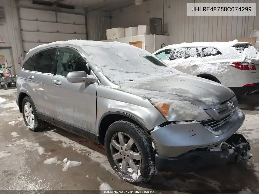 JHLRE48758C074299 2008 Honda Cr-V Ex-L