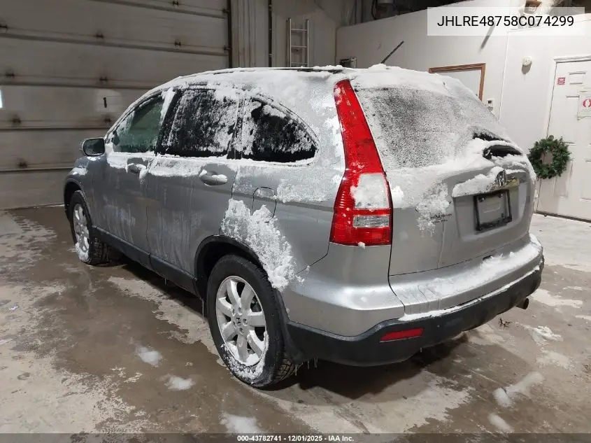 JHLRE48758C074299 2008 Honda Cr-V Ex-L