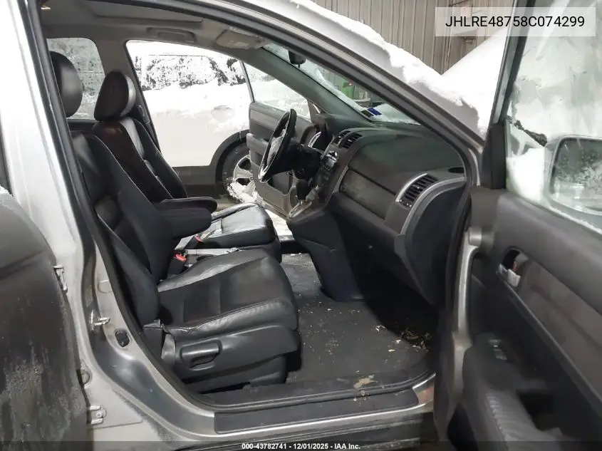 JHLRE48758C074299 2008 Honda Cr-V Ex-L