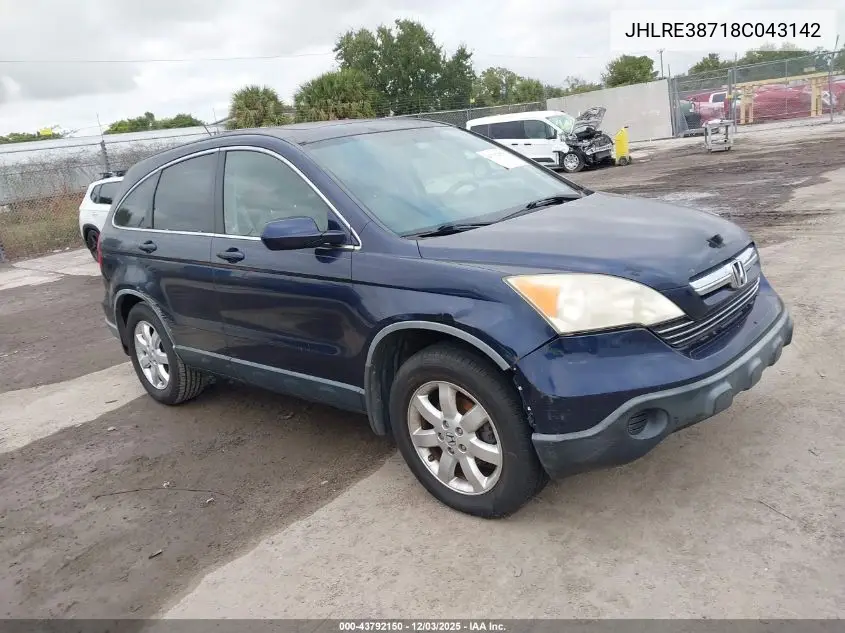 JHLRE38718C043142 2008 Honda Cr-V Ex-L