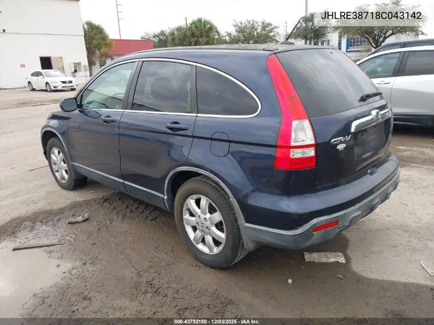 JHLRE38718C043142 2008 Honda Cr-V Ex-L